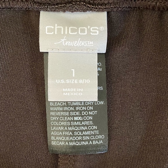 Chico’s Travelers Pants Dark Brown - Picture 4 of 6